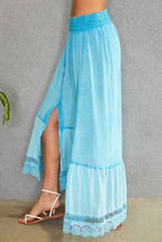 Turquoise Braided Floral Maxi Venti Skirt