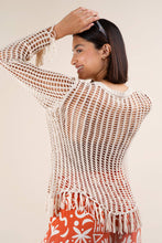 Oatmeal Oversized Net Summer Crochet Knit Sweater Top