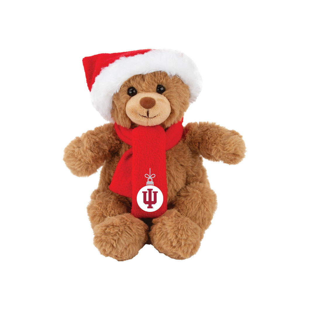 Plush Indiana Hoosiers Holiday Santa Bear