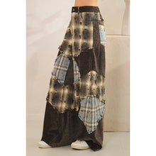 Charcoal Washed Plaid Leopard Oli+Hali Pants