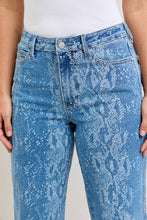 Printed High Waist Ankle Wide Judy Blue Jeans
