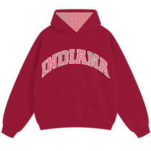 Indiana Crimson Gingham Hoodie