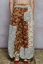 Red Multi Crochet patch detail contrast patchwork printed woven POL pants