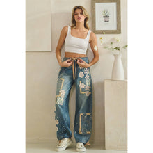 Denim Washed Block Patched Oli+Hali Pants