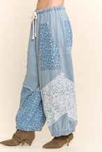 DP60048-STRIPED DENIM LACE BLOOMERS: Light Denim / S-M-L(2-2-2)