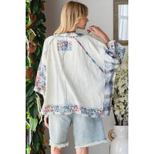 Blue Washed Multi Print Patchwork Oversized Oli+Hali Top
