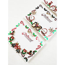 Cute Christmas Theme Sparkly Earrings: MIX COLOR / ONE(12)