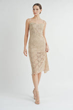 Nude Corset Lace Bustier Midi Dress