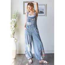 Denim Washed Multi Patchwork Tencel Oli+Hali Overalls