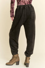 Black Rhinestone Elastic Waistband Davi & Dani Joggers