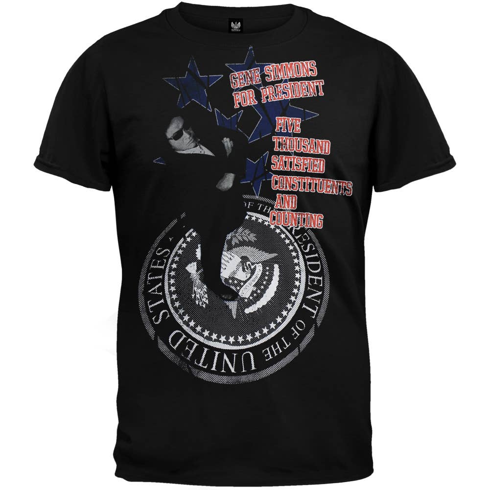 Kiss - Gene Simmons For President Mens T Shirt: SM