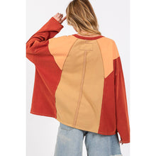 Toast Mineral Wash Color Block Sage+Fig Top