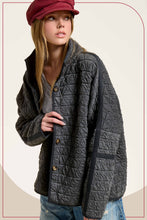 Birdy Sage Oversized Soft Quilted Button Down Jacket