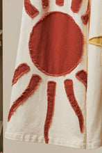 Cream Sun Moon Star Patch Wide Mello Pants