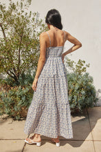 Parisian Bloom South France Bustier Tiered Maxi Dress