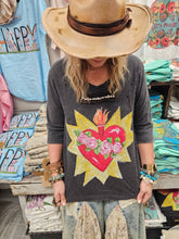 Blazing Heart Tattered Rare Bird Tee