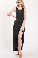 Black Solid Maxi Wrap Dress