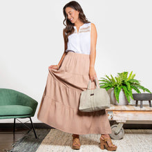 Rosewater McKay Tiered Rosewater Maxi Skirt with Pockets