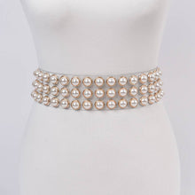 Gold Pearl Clear Waist Belt