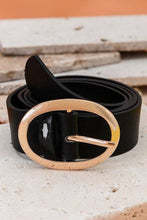 Leopard Oval Buckle Leather Belt