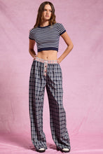 Midnight Contrast Waistband Plaid Boxer Pants