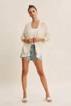 Vanilla Slouchy Charm Button Down Cardigan