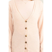 Dusty Pink Deep V-Neck Cardigan