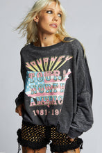 Black Journey America One Size Burn Out Long Sleeve Fleece Tee