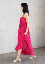 Mulberry Rose Jacquard Empire Waist Tiered Maxi Dress