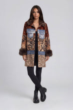 Mixed Media Faux Fur Statement Coat