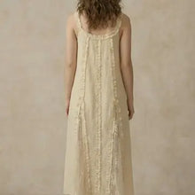 Cream Ruffled Boho Maxi Mello Dress