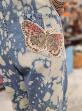 Vintage Butterfly Rose Rare Bird Overalls