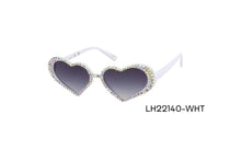 Heart White Rhinestone Woman Sunglasses