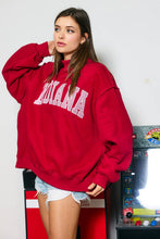 Crimson Stripe 'INDIANA' Stripe Embroidered Sweatshirt