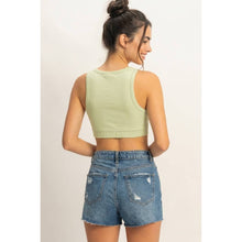 Pastel Green Cropped Tank Top