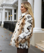 Ivory Shortline Marled Faux Fur Coat