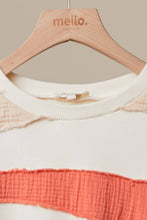 Ivory Mixed Fabric Sun Patchwork Sweatshirt