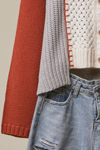 Ivory Multi Color-Blocked Knit Sweater