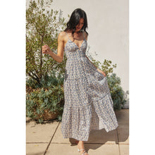 Parisian Bloom South France Bustier Tiered Maxi Dress