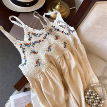 Beige Crosa - Bohemian Style Midi Dress