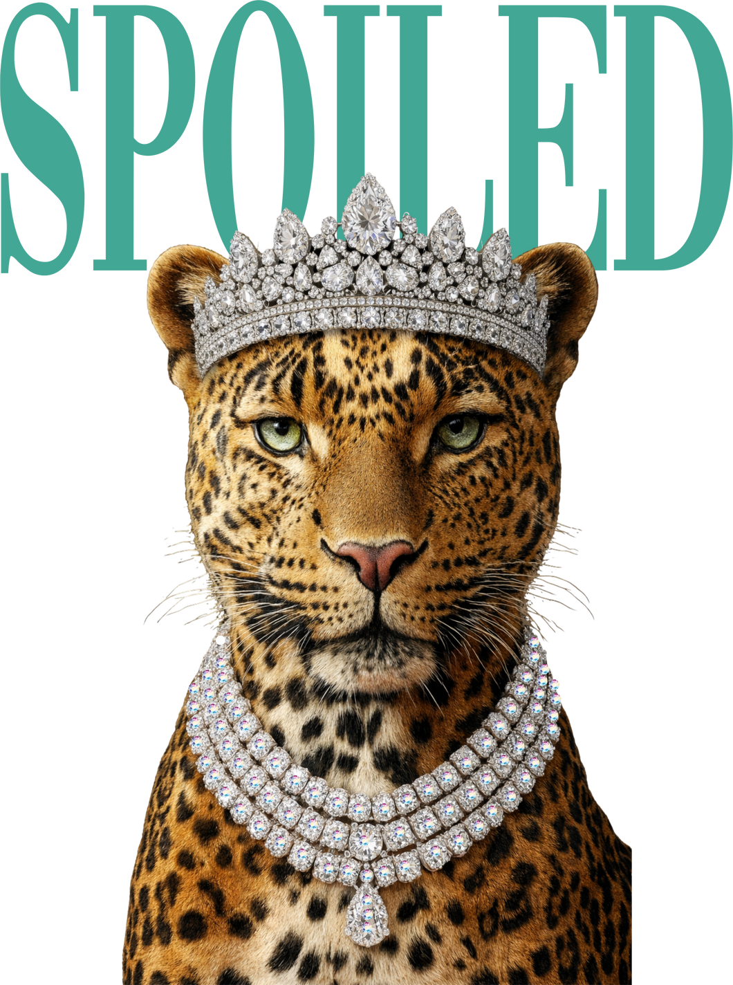 Spoiled Leopard Mom Crop Crewneck