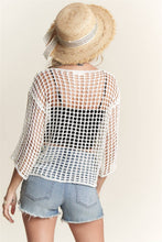 Ivory Front Drawstring Crochet Top
