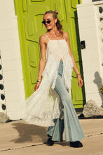 Cream Ruffled Lace Flyaway Maxi Cami Top