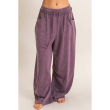 Dark Cherry Mineral Washed Barrel Sweatpants