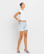 Appreciation Mid Rise Distressed Stretch Vervet Shorts