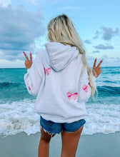 Pearl Grey Embroidered Bow Sunkissed Coconut Hoodie