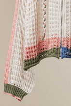 Ivory Bloom Zip Hood Crochet Cardigan