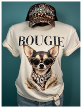 Natural Coco Bougie Chihuahua Glam Dog Rhinestone Graphic Tee
