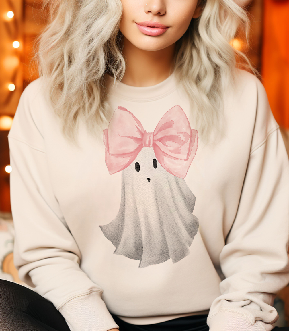 Sand Ghost Pink Bow Tee