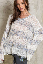 Blue Multi Stripe Handmade Thin POL Sweater 8/11/23 6843